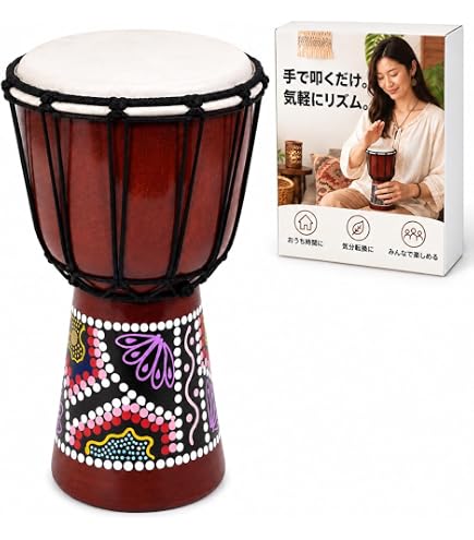 Amazon | Anfang ジャンベ 楽器 太鼓 民族楽器 パーカッションランダム